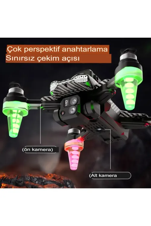 Bilişim Burada C19S Akıllı Engel Tanıma ve Renkli Işıklandırmalı Profesyonel Drone! ✨
